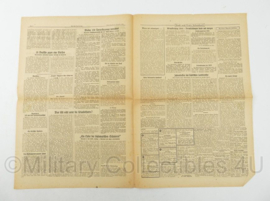 WO2 Duitse krant Frankische Tageszeitung nr. 216 14 september 1944 - 47 x 32 cm - origineel