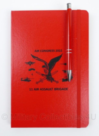 LUMBL 11 Luchtmobiele Brigade 11 Air Assault Brigade Air Congress 2022 notitieblok met pen - 14,5 x 1,5 x 21,5 cm - nieuw - origineel