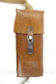 WO2 Zwitserse Sattler lederen double mag pouch voor LMG25 uit 1937 - origineel