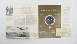 Atlas Pilot Watch Collection WO2 Duits model NSFK Gruppe 8 Mitte Klemm KL25 met lederen armband  - NIEUW - replica