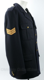 Donkerblauwe Nederlandse Brandweer tuniek uniform jas met broek Hoofdbrandwacht - maat 50 - nieuw - origineel