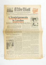 WO2 Duitse krant 8 Uhr Blatt Illustrierte Abendzeitung 10 juli 1941 - 47 x 32 cm - origineel