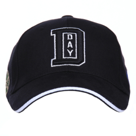 Baseball cap - black - D day uitvoering - met patches van alle divisies