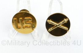 WO2 US Army manschappen Collar Discs Cavalry PAAR - diameter 25 mm - origineel