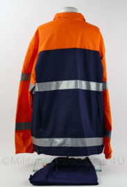 Van Houten Veiligheidskleding werkjas mét broek blauw oranje reflecterend - maat XXXLarge - NIEUW - origineel