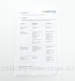 Defensie QiOptiq instructiekaart HV Nachtkijker Max Kite 2 MK5 - 21 x 15 cm - origineel
