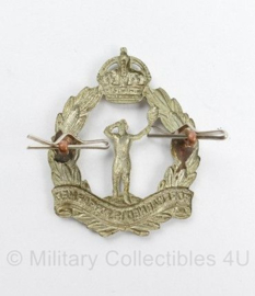 WO2 Britse Forewarned is Forearmed Royal Observer Corps cap badge - King's crown - 4,5 x 3,5 cm - origineel