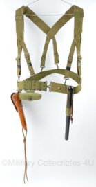 WO2 US Army MP uitrusting set - originele pistol belt en suspenders en de rest replica