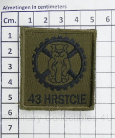 Defensie 43 HRSTCIE 43 Brigadeherstelcompagnie borstembleem - met klittenband - 5 x 5 cm - origineel