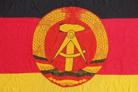 DDR vlag banner groot katoen - 0,95 x 3,70 meter - nr. 4 - maar 1 beschikbaar!