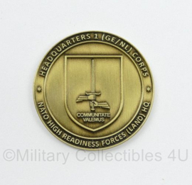 NRF Nato Response Force 2015 Strong Sword 2015 coin - diameter 4 cm - origineel