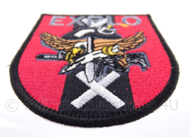 EXPLO Explosieve Opruimingsdienst amsterdam embleem - Afmeting 7 x 8 cm