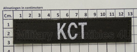 Naamlint 'KCT' Korps Commandotroepen met klittenband Groen - nieuw gemaakt