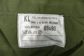 KL M78 Nato broek vlaggetjespak Groen katoen - maat 78 x 80 cm. - origineel