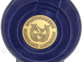 KL Koninklijke Landmacht Sportcommissie medaille in doosje 2005 - 3e plaats veldvoetbal - origineel