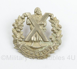 Britse wo2 cap badge Liverpool Scottish Regiment - Kings Crown - 5,5 x 5,5 cm - origineel