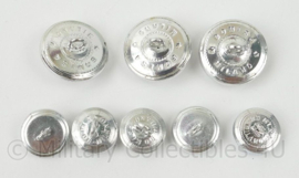 Franse Gendarmerie knopen set - 8 stuks - origineel