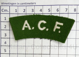 Britse leger ACF Army Cadet Force shoulder title - 8 x 3 cm - origineel