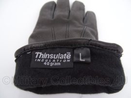 Thinsulate handschoenen gevoerd - zwart leer - NIEUW - maat Large - origineel