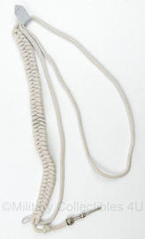 Uniform paradekoord nestel met nestelpen zilver - gedragen - 48 x 3,5 cm - origineel