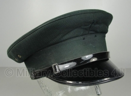Politie platte pet - zonder insigne  - Donkergroen - 55 of 56 cm.  - origineel