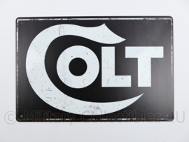 Metalen plaat Colt Firearms - 30 x 20 cm.