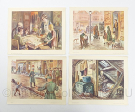 Zoo was Nederland in de Winter 1944-45 - vastgelegd in reproducties naar aquarellen door AUG vd Linde - origineel