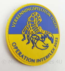 Embleem 3D PVC met klittenband - Verkenningspeloton 17 GFPI OP Interflex 2022 - Zeldzaam! - diameter 9 cm - nieuwstaat - origineel