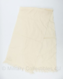 Politie creme witte sjaal Zuiver scheerwol - 124 x 31 cm - nieuw - origineel