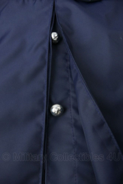 Belgische Politie regenmantel overjas donkerblauw - maat 54 - gedragen - origineel