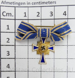 WO2 Duits miniatuur Mutterkreuz im gold met lint - origineel