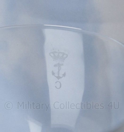 Koninklijke Marine Commandanten servies Glas Zeldzaam - 7 x 13,5 cm - origineel