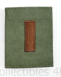 US Army of USAF Goretex jas borst epaulet 2ND Lieutenant subdued - PER STUK  - 5,5 x 4,5 cm - origineel