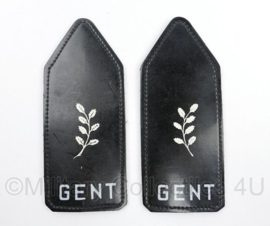 Belgische Politie Gent epauletten PAAR - 12,5 x 5 cm - origineel