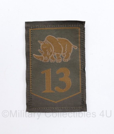Defensie arm embleem lichte variant 13 Gemechaniseerde Brigade 13 Lichte Brigade - met klittenband - 8,5 x 5,5 cm - origineel