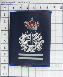 Belgische Gemeentepolitie epauletten Adjunct Commissaris Inspecteur PAAR - 8 x 6 cm - origineel