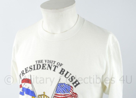T-shirt President Bush to the Netherlands July 17-18, 1989 - maat Large - gedragen - origineel