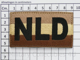 NL Vlag stof NLD DESERT  - met klittenband -afmeting 9 x 5 cm.