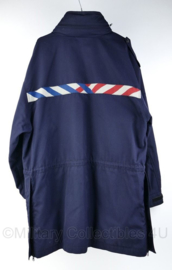 Nederlandse politie extra lange parka blauw met reflectie  - zonder insignes -  maat Large Long - origineel