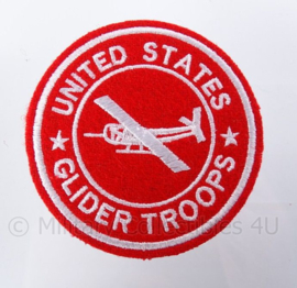US "Glider Troops" embleem Rood - groot formaat - diameter 9 cm - replica WO2
