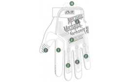 Mechanix Wear M-Pact Covert handschoenen -  BLACK- huidig model - maat Medium - gedragen- origineel