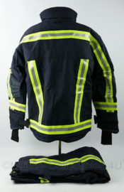 Brandweer jas met broek met reflectie 2018 donkerblauw - huidig model - maat Medium - nieuw - origineel