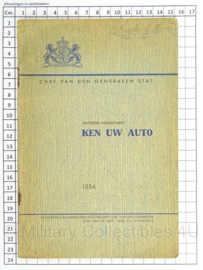 MVO Chef der Generalen Staf  Voorschrift nr. 1554 Ken uw Auto uit 1946 - afmeting 15 x 23 cm - origineel