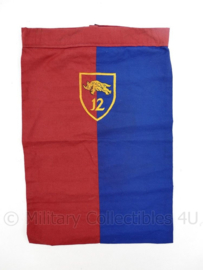 KL Nederlandse leger halsdoek 12e Gemechaniseerde Brigade  - rood/blauw - origineel