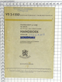 MVO Handboek voor de Huzaar nr. 2-1350 - 1961 - afmeting 15 x 22 cm - origineel