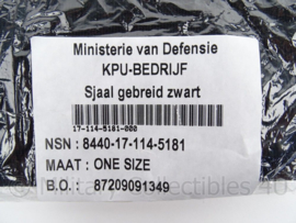 KL en KMAR Koninklijke Marechaussee sjaal gebreid zwart - nieuw in de verpakking - origineel