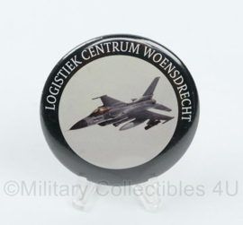 KLU Koninklijke Luchtmacht Logistiek Centrum Woensdrecht button - diameter 5,5 cm - origineel