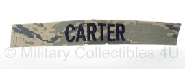 US ABU camo naamlint 'Carter' - origineel