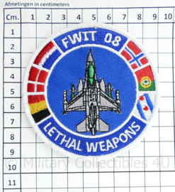 Luchtmacht embleem FWIT 08 Lethal Weapons  Weapons Instructor- met klittenband  - 9 cm. diameter