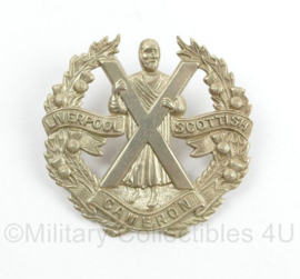 Britse wo2 cap badge Liverpool Scottish Regiment - 5,5 x 5,5 cm - origineel